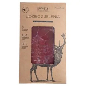 Udziec z jelenia dojrzewający plastry bezglutenowy 50 g - Pawęta