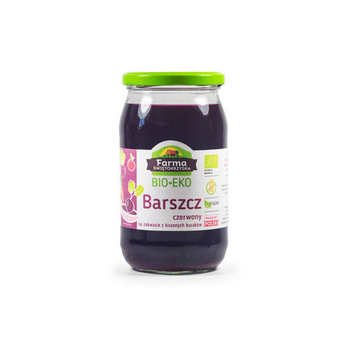 Barszcz czerwony na zakwasie z kiszonych buraków bezglutenowy 720 ml - Farma Świętokrzyska (EKO)