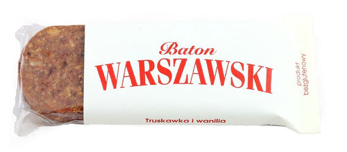 Baton truskawkowy z wanilią bezglutenowy 50 g - Baton Warszawski