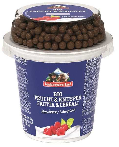 Jogurt malinowy z kulkami czekoladowymi 150 g - Berchtesgadener Land (EKO)