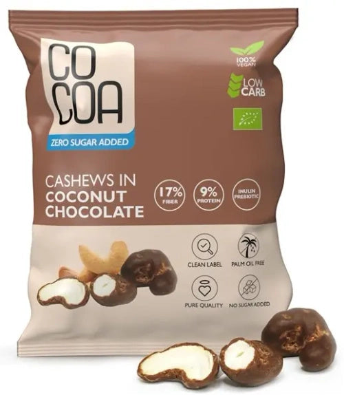 Orzechy nerkowca w czekoladzie kokosowej 70 g - Cocoa (EKO)