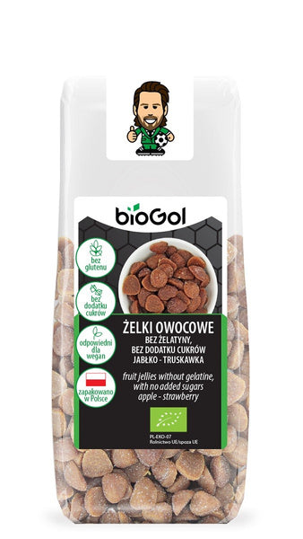 Wegańskie żelki bez żelatyny owocowe bezglutenowe 90 g - Biogol (EKO)
